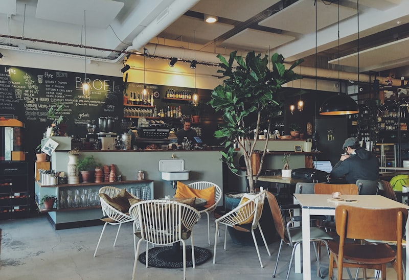 Friends gathered in a café
