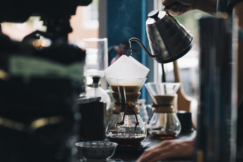 Pouring hot beverage